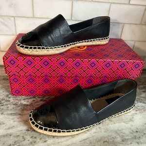 Tory Burch Perfect Black Color block flat espadrille